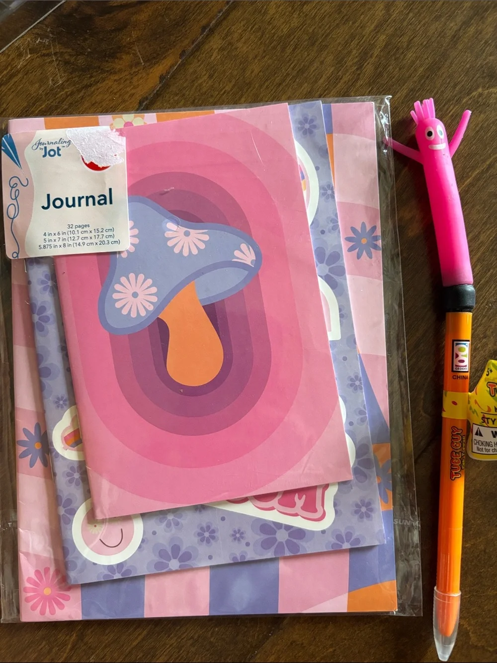 Kids Pink Journal & Lip Balm Gift Set with Fun Pen